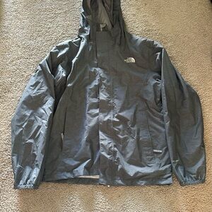The North Face Gray Raincoat Water-Resistant Hooded Outerwear